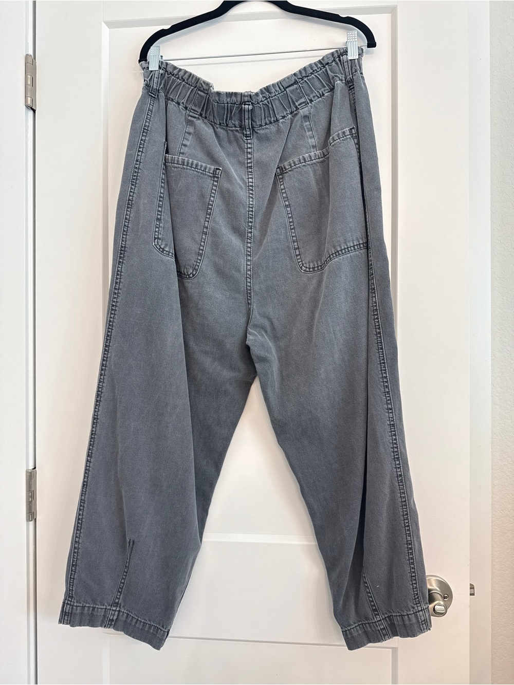 We The Free Gray Paperbag Waist Jeans Size L - Flawed